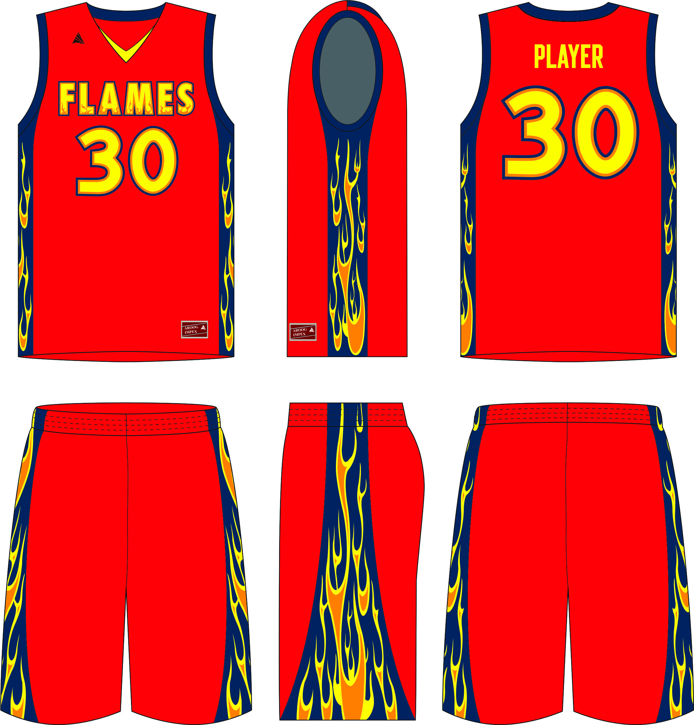 Custom basketball uniform